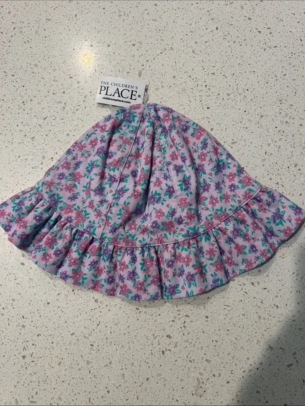 The Children's Place Lavender Floral Ruffle Sun Hat
